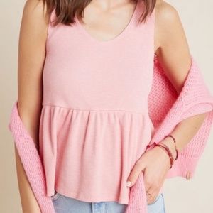 NWT Anthropologie T.LA Baby doll pink rose top